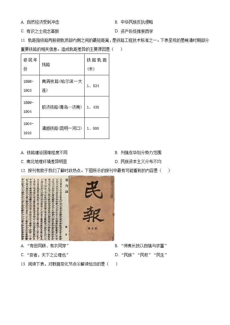 2024年广东省佛山市禅城区九年级中考模拟测试历史试题（原卷版+解析版）03