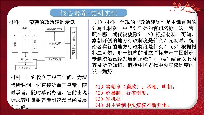 2024年中考规划与指导-专题01  中国古代政治 课件第6页