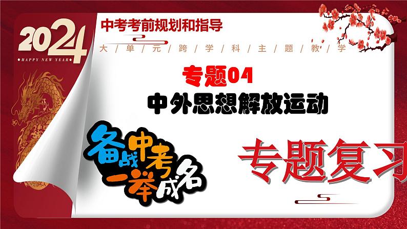 2024年中考规划与指导-专题04  中外思想解放运动 课件01