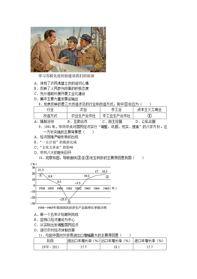 江苏省苏州市张家港市2023-2024学年八年级下学期历史期末复习卷（2份）含答案02
