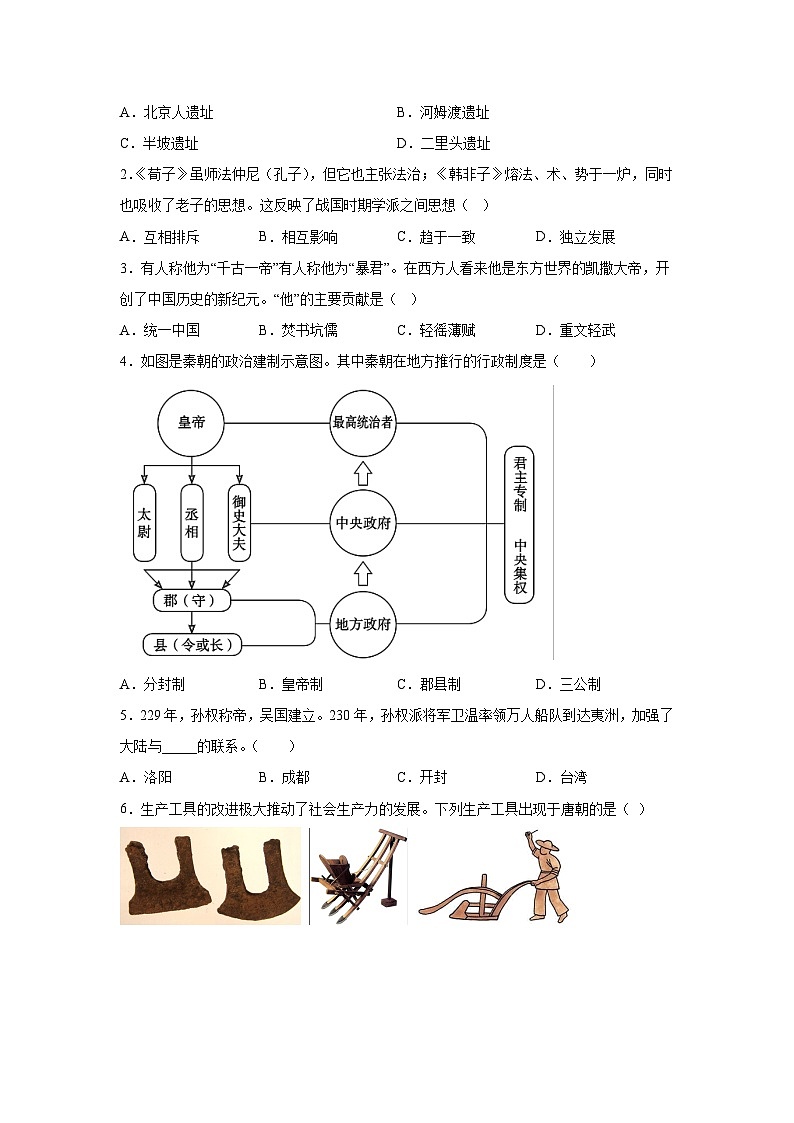 历史（北京卷）-学易金卷：2024年中考考前押题密卷第2页