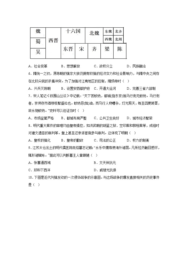 历史（广东广州卷）-决战2024届中考考前最后一卷第2页