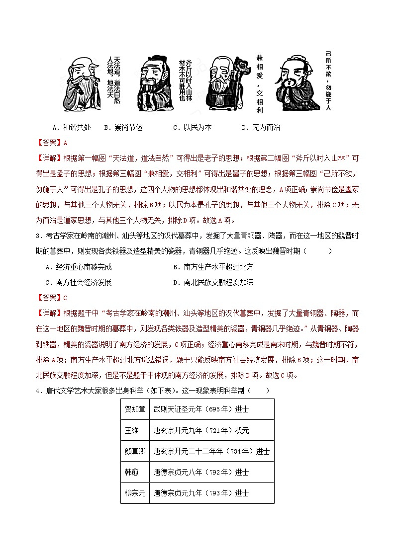 2024年中考第三次模拟考试题：历史（深圳新中考卷）（解析版）第2页