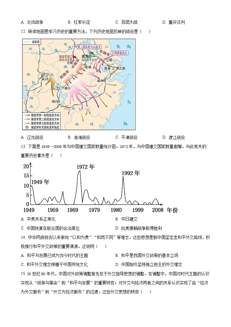 山东省临沂市郯城县2024年九年级下学期二模历史试题03