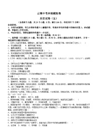 云南省昭通市巧家县茂租镇九年一贯制学校2023-2024学年九年级下学期5月月考历史试题（含答案）