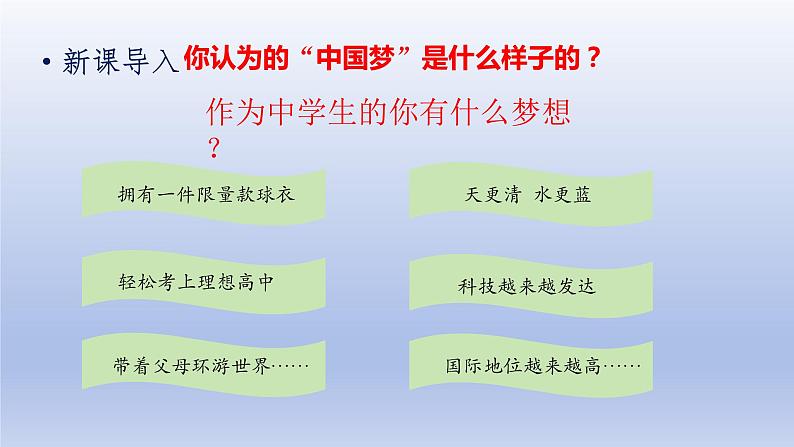 第3单元中国特色社会主义道路第11课为实现中国梦而努力奋斗上课课件（人教版）第2页