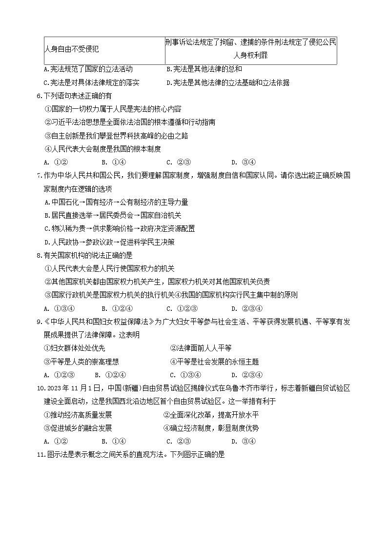 21，内蒙古牙克石市2024年九年级中考一模考试道德与法治历史试题02