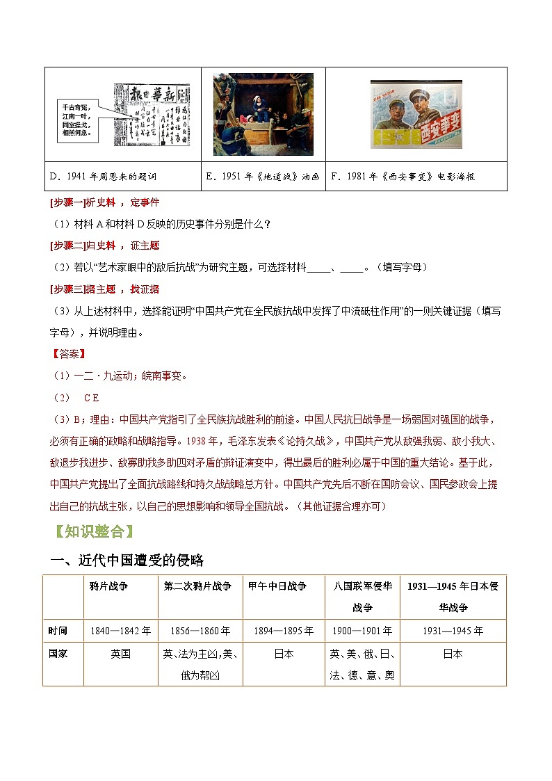 重难点专题05  近代列强侵略以及中国人民的抗争-2024年中考历史【热点·重点·难点】专练（上海专用）第2页