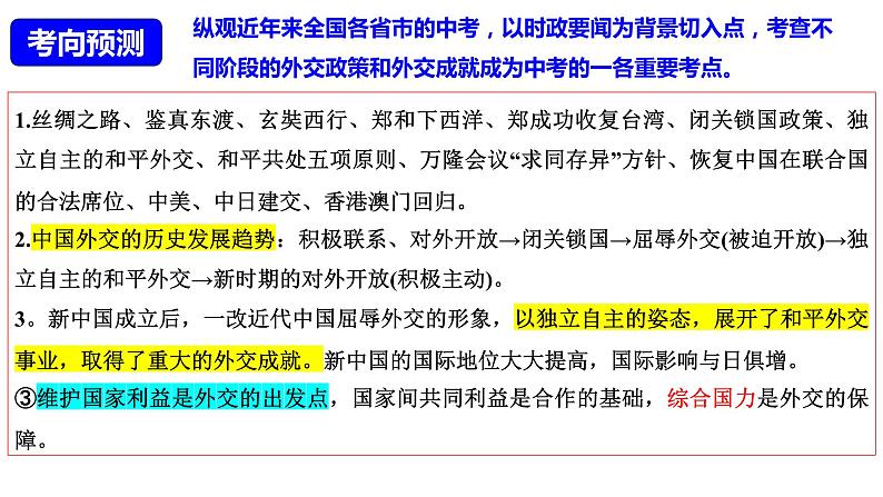 2024年中考历史复习——时政热点 热点专题05 中国的对外交往（课件）08