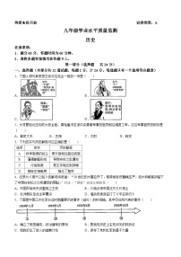 2024年陕西省西安市九年级学业水平考试历史试题