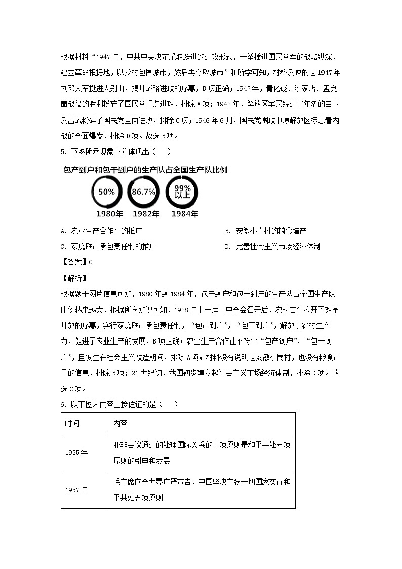 历史：河北省沧州市南皮县2023-2024学年九年级下学期二模考试文综试题（解析版）03