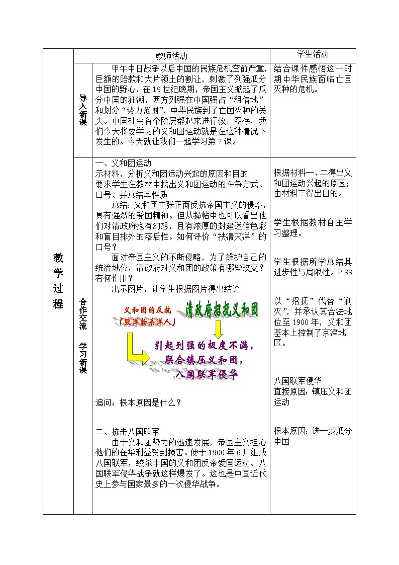 第7课八国联军侵华与《辛丑条约》签订教案02