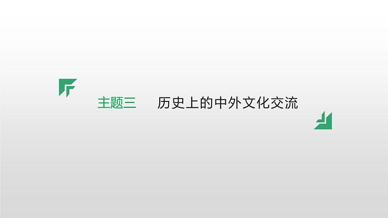 主题三　历史上的中外文化交流--2024年中考历史二轮跨学科专题复习课件第1页