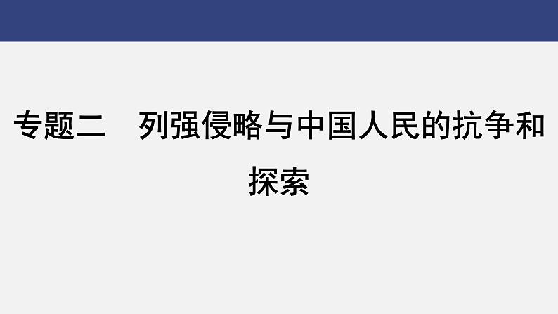 专题二　列强侵略与中国人民的抗争和探索---2024年中考历史二轮热点专题复习课件01