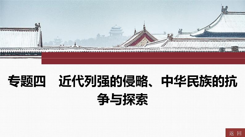 专题四　近代列强的侵略、中华民族的抗争与探索----2024年中考历史二轮专题复习课件第1页