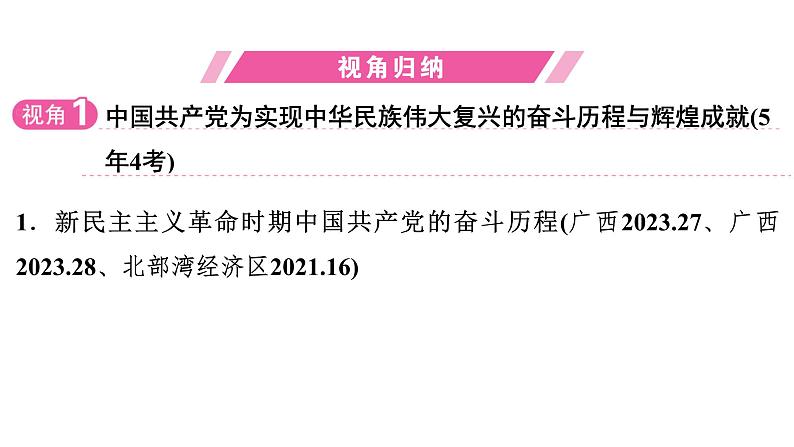 专题1　中国共产党的光辉历程——中国革命文化---2024年中考历史二轮专题复习课件第4页