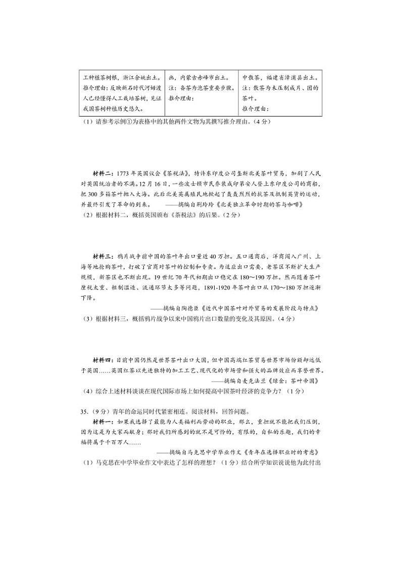 2024年广西初中学业水平考试全真模拟历史试题（含答案）03