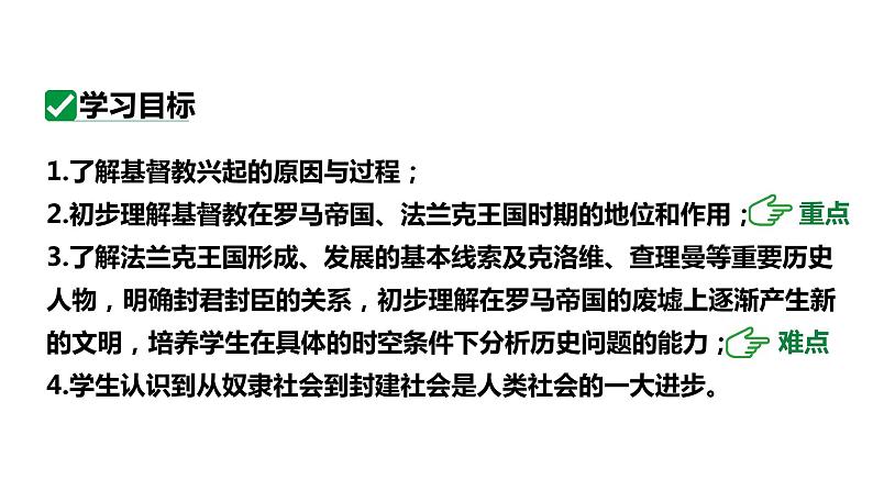 最新人教版九上历史第三单元第7课基督教的兴起和法兰克王国（课件）第4页