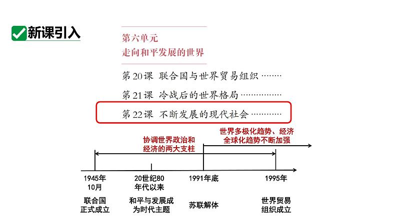 最新人教版九下历史第六单元第22课不断发展的现代社会（课件）第5页
