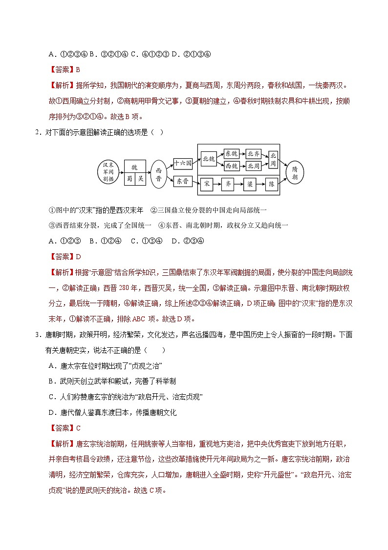 2024年中考历史第二次模拟考试（黑龙江哈尔滨卷）02