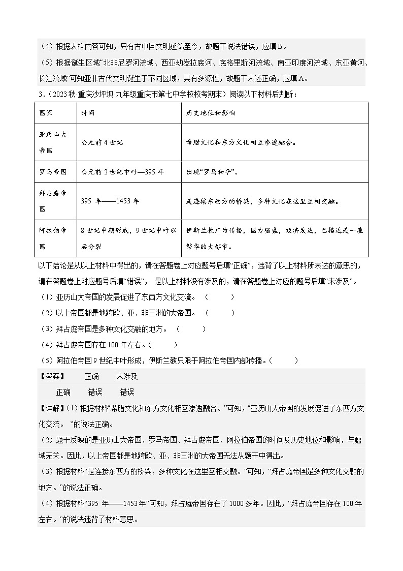集训12 世界史判断题、辨析题30题（解析版）第3页