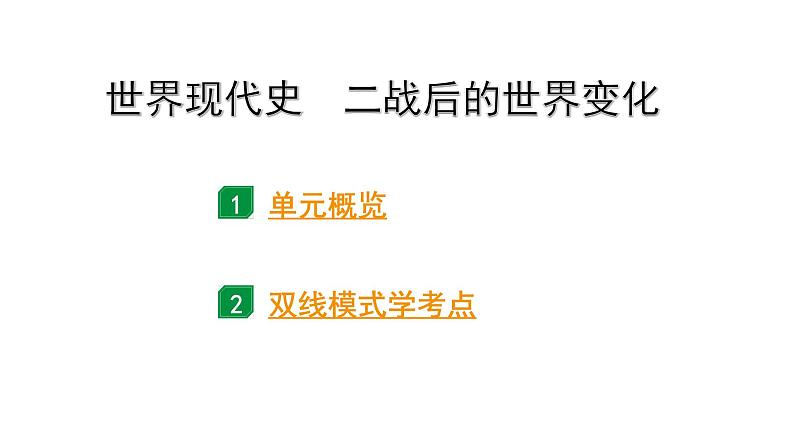 2024贵州中考历史二轮中考题型研究 世界现代史 二战后的世界变化（课件）第1页