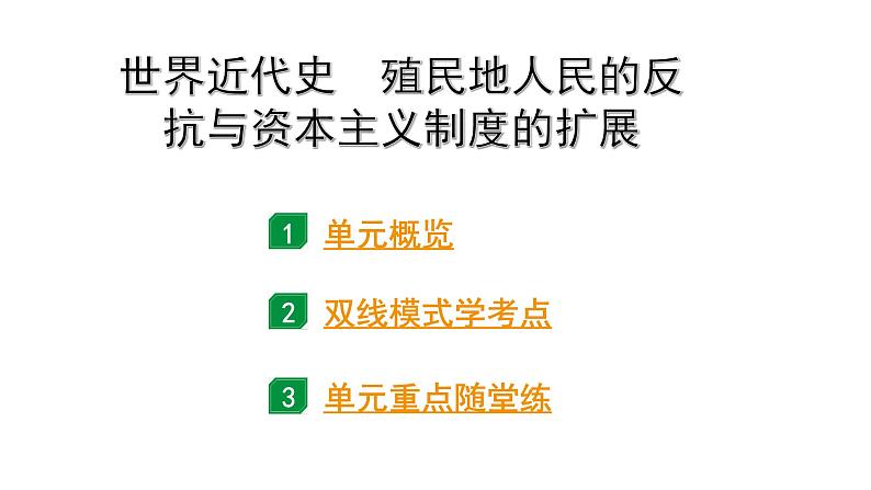 2024贵州中考历史二轮中考题型研究 世界近代史 殖民地人民的反抗与资本主义制度的扩展（课件）第1页