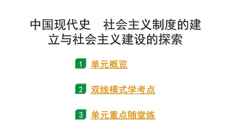 2024贵州中考历史二轮中考题型研究 中国现代史 社会主义制度的建立与社会主义建设的探索（课件）第1页