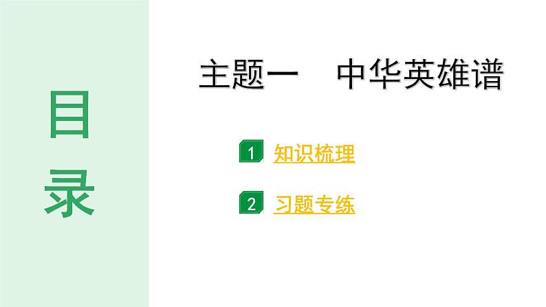 2024河北历史中考二轮备考重难专题： 主题一中华英雄谱 （课件）第1页