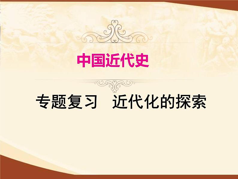 2024年部编版初中历史初三下学期江西中考历史专题复习近代化的探索 复习课件01