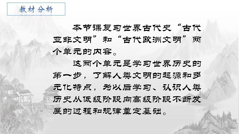 统编版初中历史初三下学期2024学年江西中考历史专题复习世界古代史——人类文明的起源课件第4页