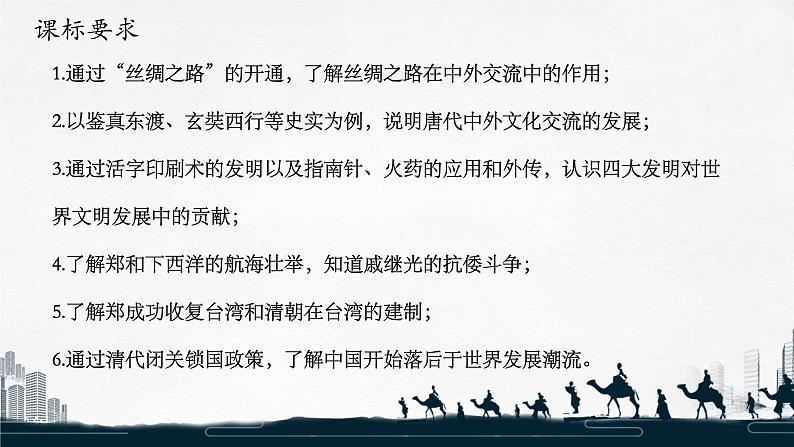 部编版初中历史初三下学期2024学年江西中考历史专题复习中国古代的对外交往复习课件04