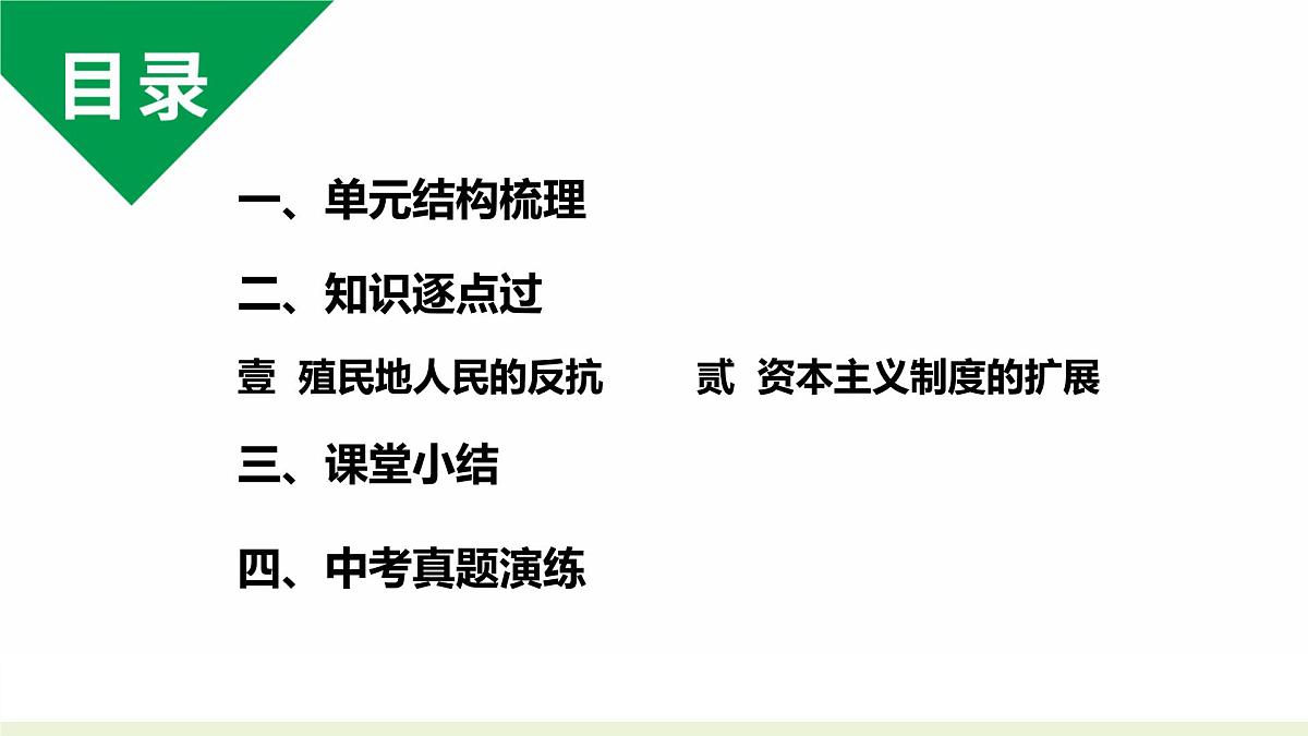 2024成都中考历史复习人教版九下第一单元 殖民地人民的反抗与资本主义的扩展 (课件)第3页