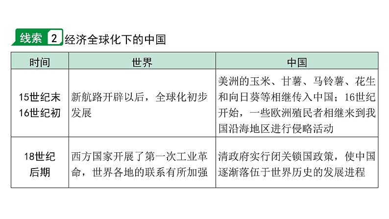 2024贵州中考历史二轮中考题型研究 专题九  经济全球化（课件）第5页