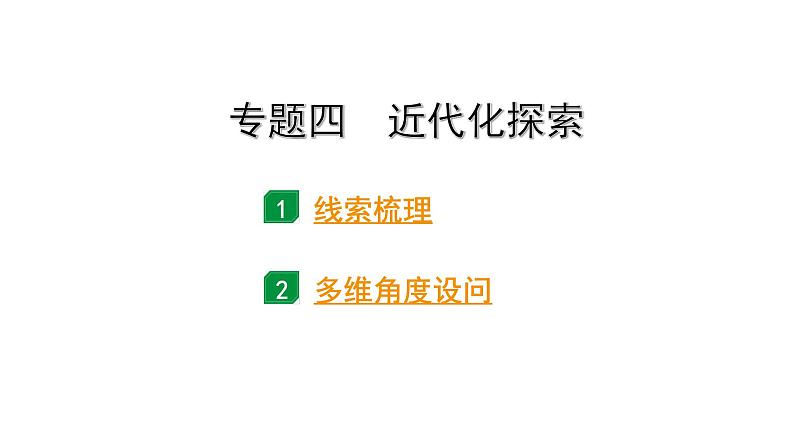 2024贵州中考历史二轮中考题型研究 专题四  近代化探索（课件）第2页