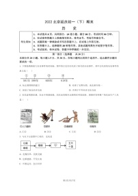 [历史]2022北京延庆初一下学期期末试卷及答案