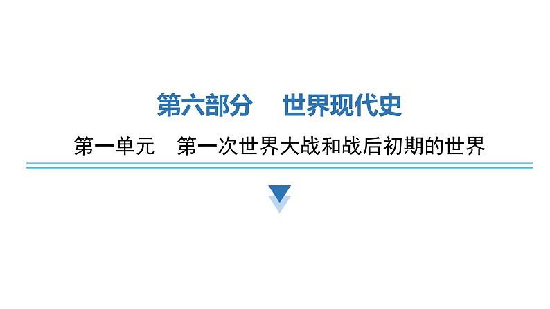 2024年中考历史二轮复习世界现代史第一单元第一次世界大战和战后初期的世界课件第1页