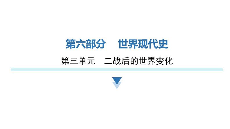 2024年中考历史二轮复习世界现代史第三单元二战后的世界变化课件01