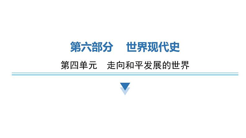 2024年中考历史二轮复习世界现代史第四单元走向和平发展的世界课件第1页