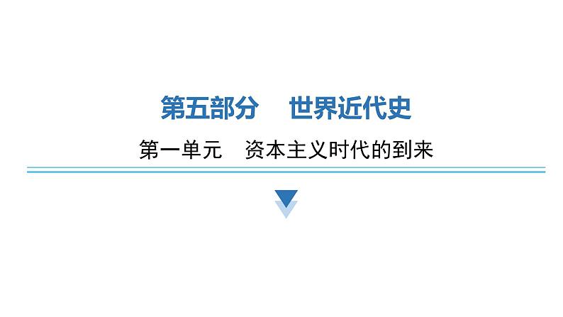 2024年中考历史二轮复习世界近代史第一单元资本主义时代的到来课件第1页