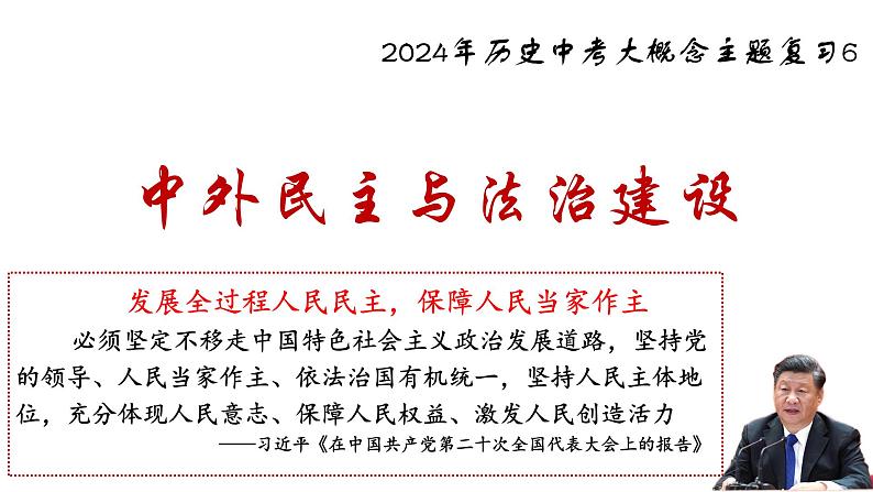 2024年历史中考大概念主题复习课件：民主与法治第2页