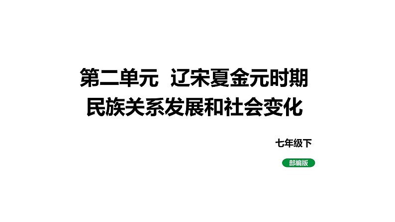 七下历史第二单元 辽宋夏金元时期：民族关系发展和社会变化 (2024成都中考历史二轮复习课件)01