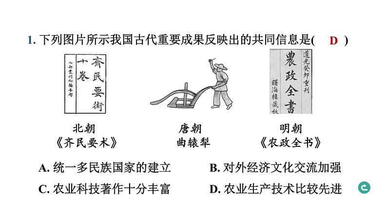 常规专题三 从小农经济到社会主义市场经济-----备战2024中考二轮复习历史三年（2021-2023）常规专题选练课件第2页