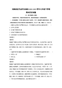 [历史]河南省驻马店市汝南县2022-2023学年七年级下学期期末试题（解析版）