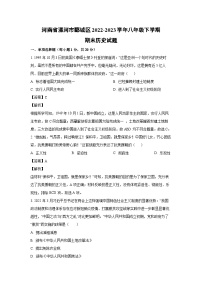 [历史]河南省漯河市郾城区2022-2023学年八年级下学期期末试题（解析版）