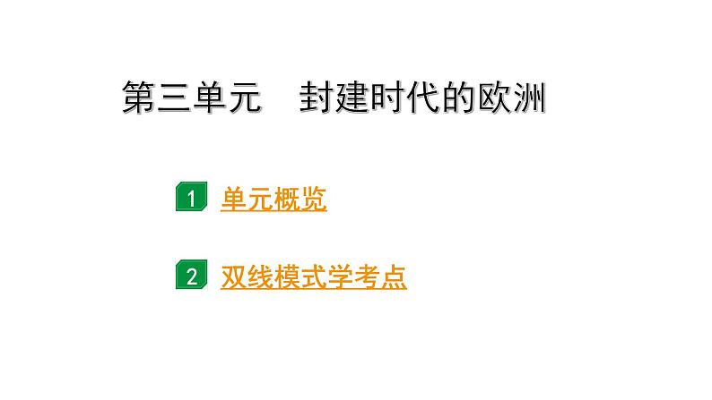 2024海南中考历史二轮中考题型研究 世界古代史 封建时代的欧洲（课件）第1页