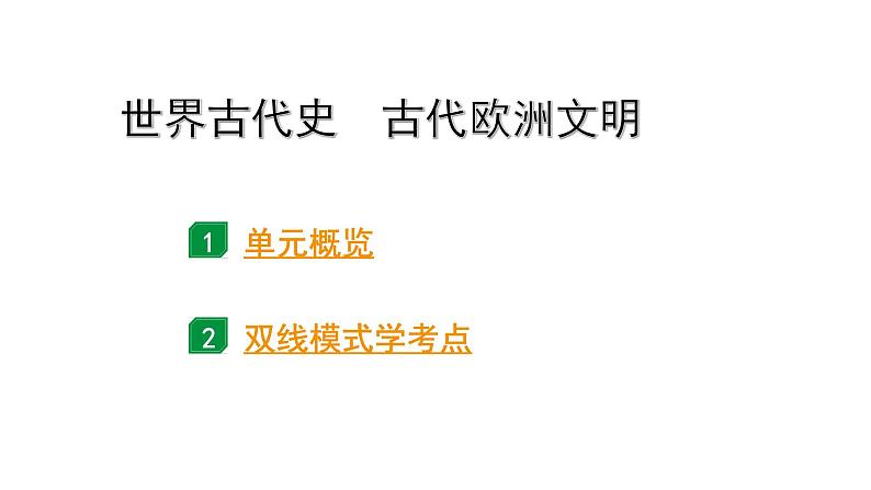 2024海南中考历史二轮中考题型研究 世界古代史 古代欧洲文明（课件）第1页