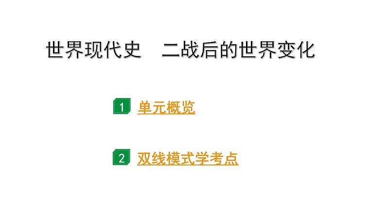 2024海南中考历史二轮中考题型研究 世界现代史 二战后的世界变化（课件）第1页