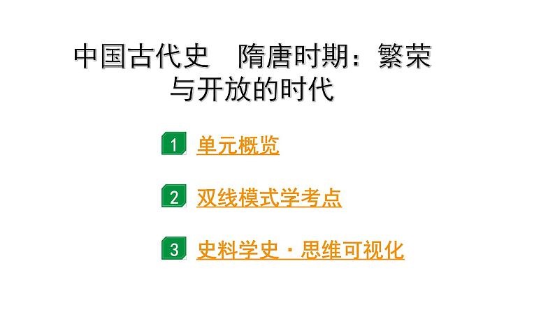 2024海南中考历史二轮中考题型研究 中国古代史 隋唐时期：繁荣与开放的时代（课件）第1页