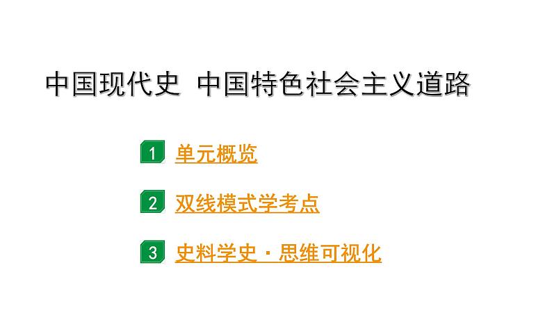 2024海南中考历史二轮中考题型研究 中国现代史 中国特色社会主义道路（课件）第1页